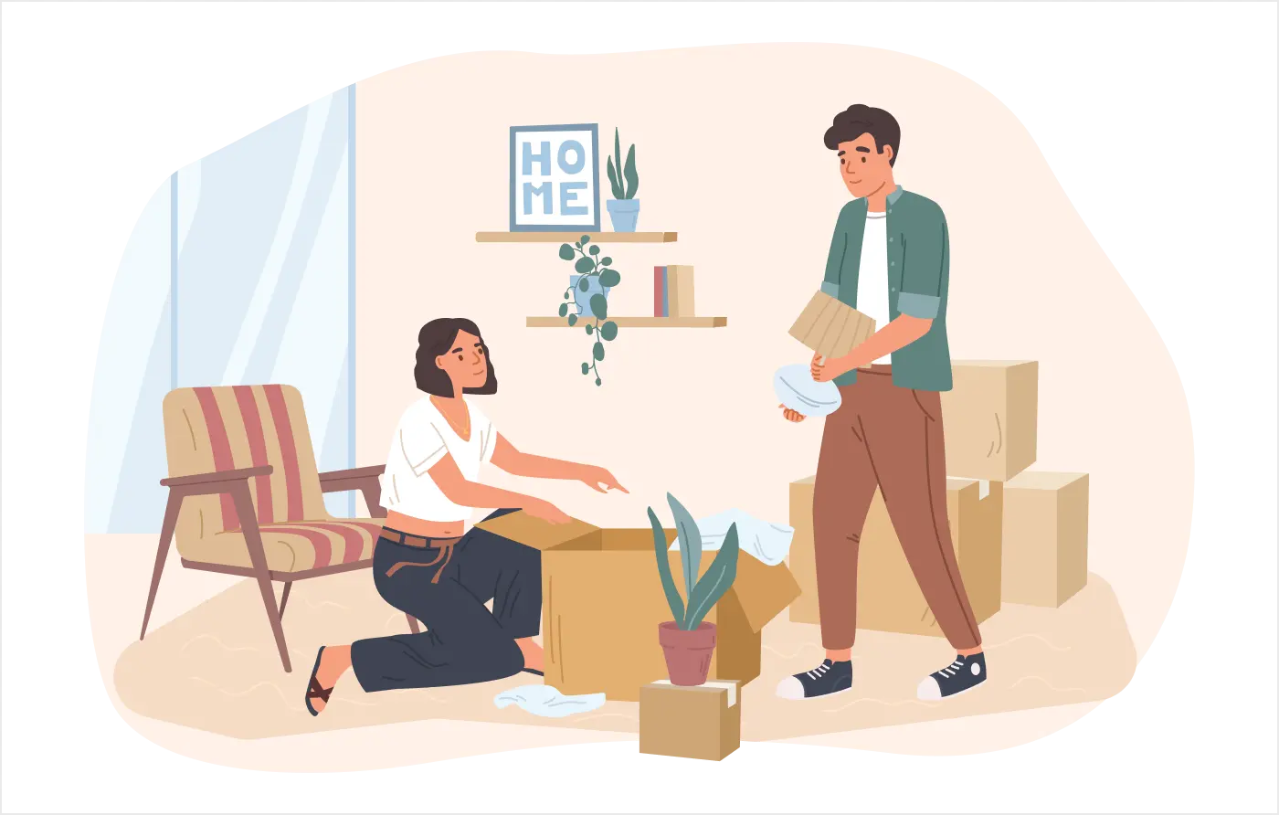 To settle down with someone idiom