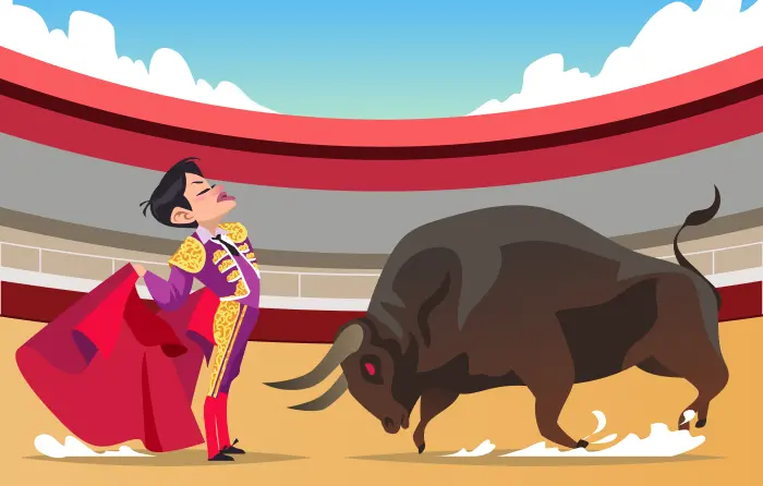 Take the bull by the horns idiom